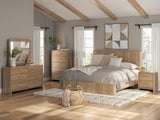 Gramburg Warm Natural Brown King Panel Bed view 2