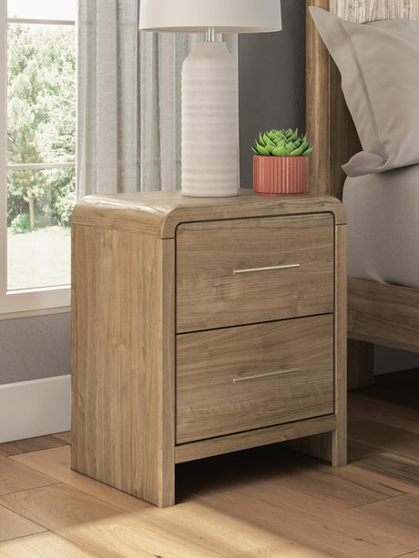 Gramburg Warm Natural Brown Nightstand view 2