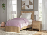 Gramburg Warm Natural Brown Twin Panel Bed from Decor Furniture