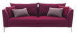 Front view of Gravity Exen Burgundy 3-Seater Sofa