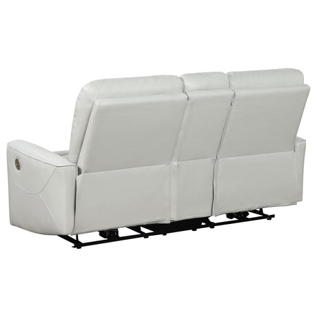 Greenfield ivory loveseat side profile
