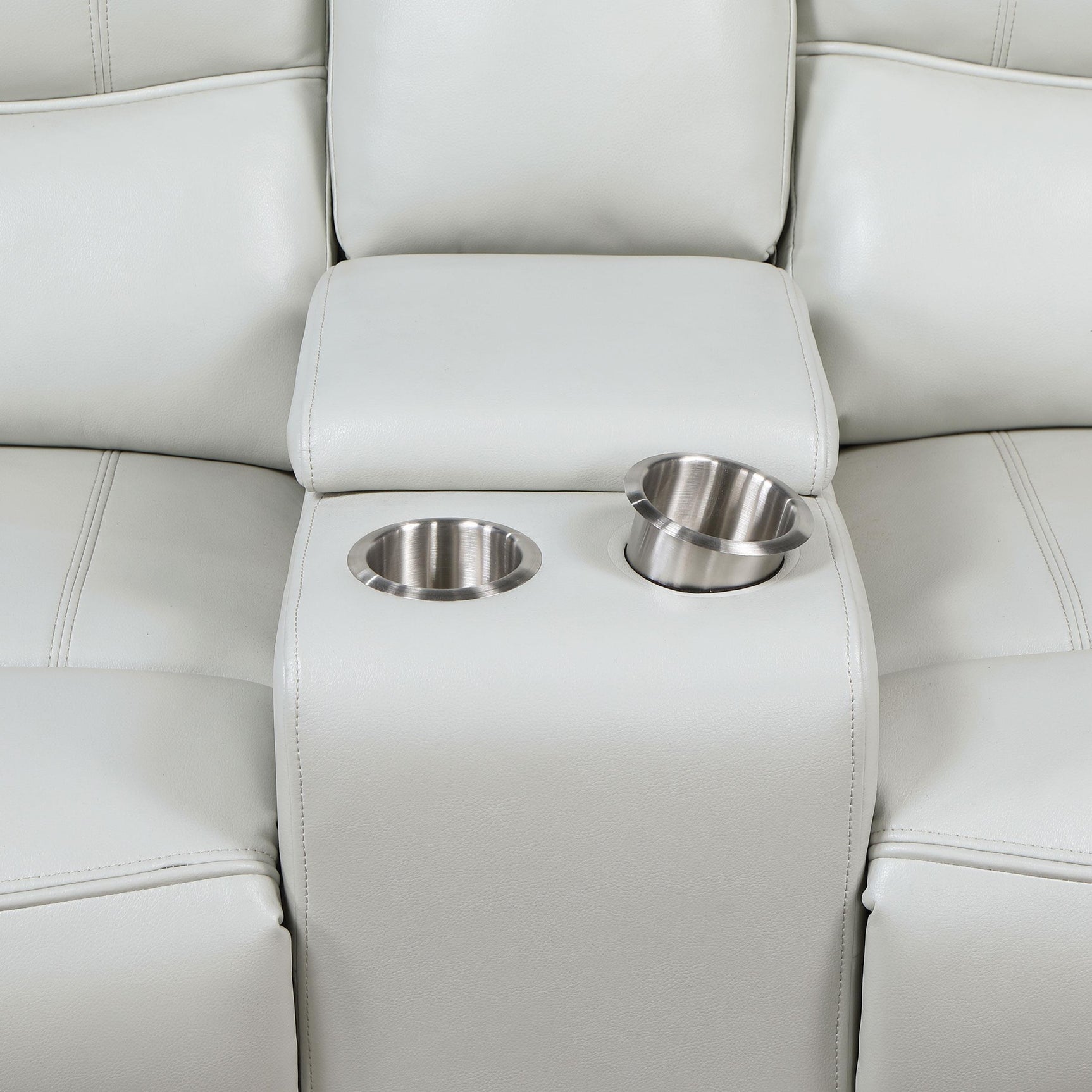 Greenfield 2-piece ivory power reclining set in living room