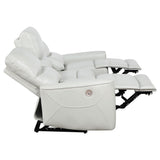 Greenfield sofa reclining position with USB panel visible