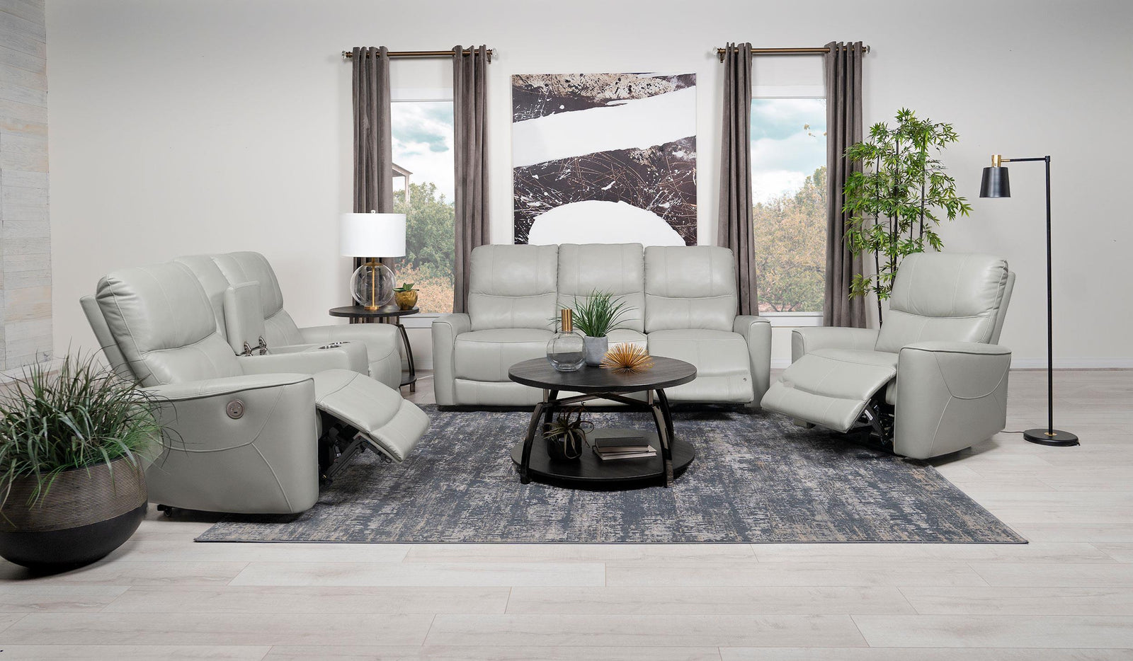 Greenfield 3-piece Power Reclining Sofa Set Ivory 610261P-S3 - Ella Furniture