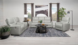 Greenfield loveseat with flip-top console and USB ports in ivory