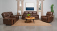 Greenfield 3-piece Power Reclining Sofa Set Saddle Brown 610264P-S3 - Ella Furniture