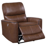 Greenfield 3-piece Power Reclining Sofa Set Saddle Brown 610264P-S3 - Ella Furniture