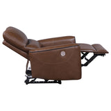 Greenfield 3-piece Power Reclining Sofa Set Saddle Brown 610264P-S3 - Ella Furniture