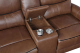 Greenfield 3-piece Power Reclining Sofa Set Saddle Brown 610264P-S3 - Ella Furniture