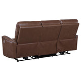Greenfield 3-piece Power Reclining Sofa Set Saddle Brown 610264P-S3 - Ella Furniture