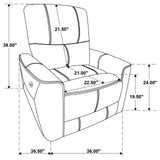 Greenfield 3-piece saddle brown upholstered power reclining sofa set front view