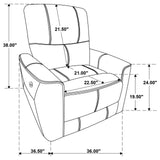 Greenfield recliner showing sleek modern silhouette