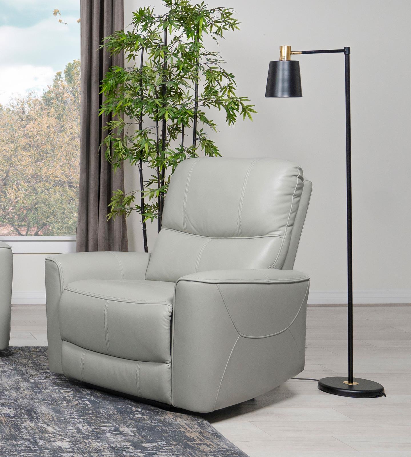 Greenfield Ivory Recliner side angle showing control panel