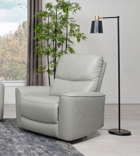 Greenfield Ivory Recliner side angle showing control panel