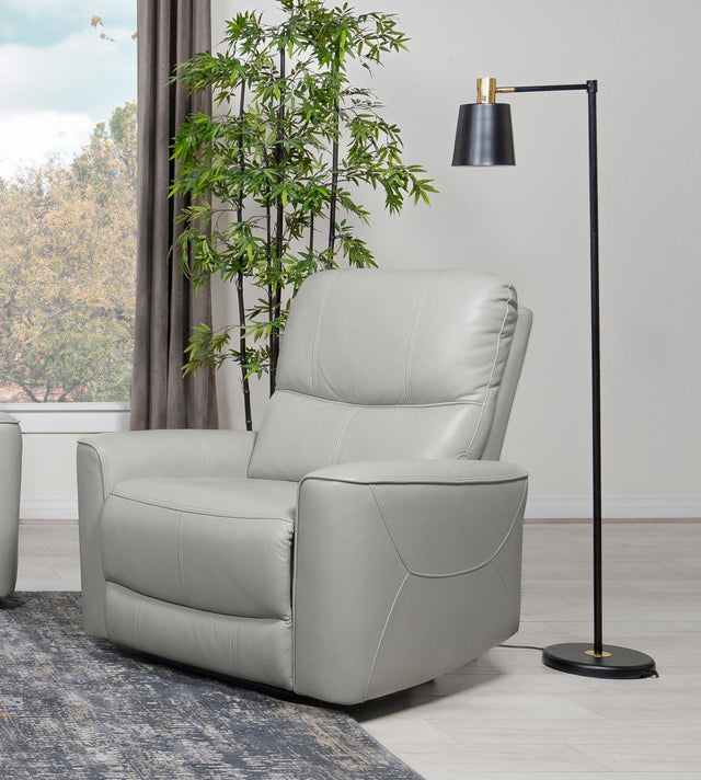 Greenfield Ivory Recliner side angle showing control panel