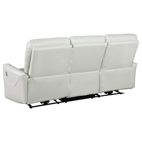 Greenfield Ivory Sofa USB charging port on armrest