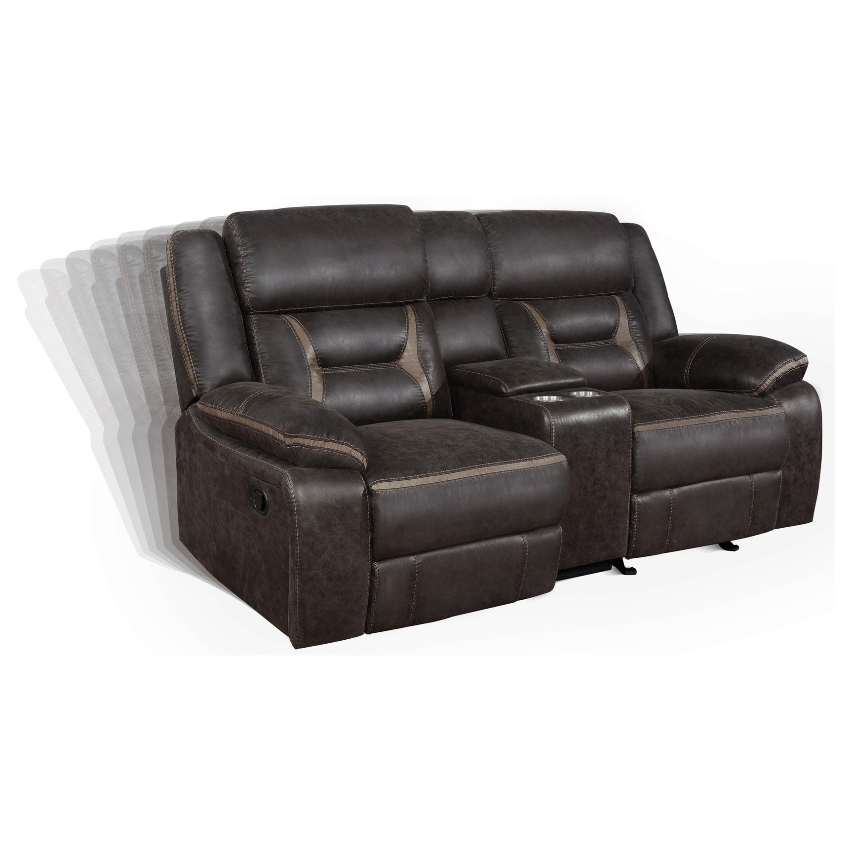 Side view of Greer 2-piece reclining living room set