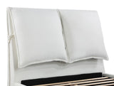 View showcasing curved pillow headboard