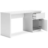 Onita White Office Desk angled front view
