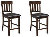 Haddigan Dark Brown 2-Piece Bar Stool side view highlighting dark brown finish and rungs