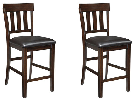 Haddigan Dark Brown 2-Piece Bar Stool side view highlighting dark brown finish and rungs