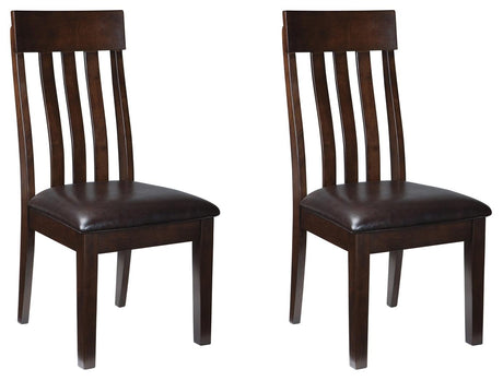Haddigan dark brown dining chair, angled front view