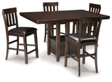 Haddigan dining set corner view with barstools