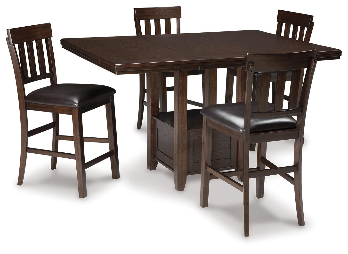 Haddigan dining set corner view with barstools