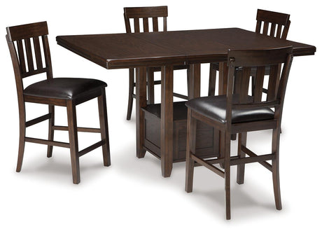 Haddigan dining set corner view with barstools