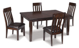 Room setting showing Haddigan Dark Brown Dining Room Set