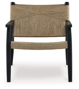 Close-up of natural jute upholstery on Halfmore chair