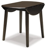 Detail of Hammis Dark Brown Round Dining Room Set dining furniture