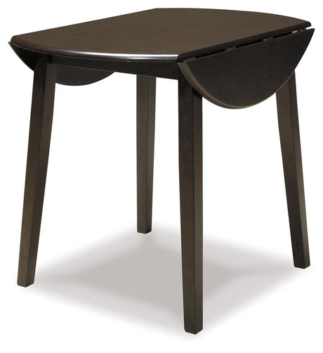 Detail of Hammis Dark Brown Round Dining Room Set dining furniture