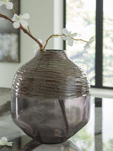 Harpwick Iridescent Gray Vase from Decor Furniture