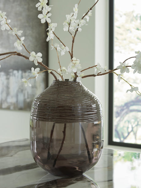 Harpwick Iridescent Gray Vase from Decor Furniture