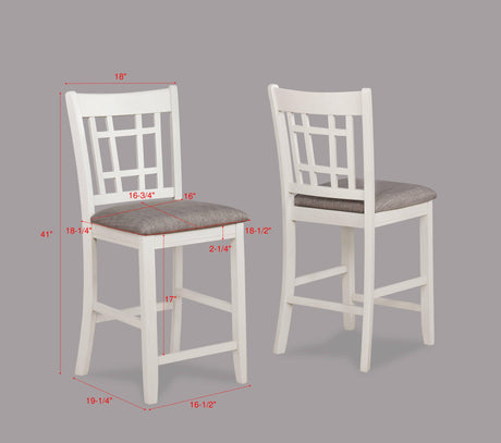 Hartwell chalk gray oval extendable counter height dining table detail view