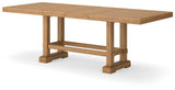 Havonplane Brown Counter Height Dining Extension Table extended