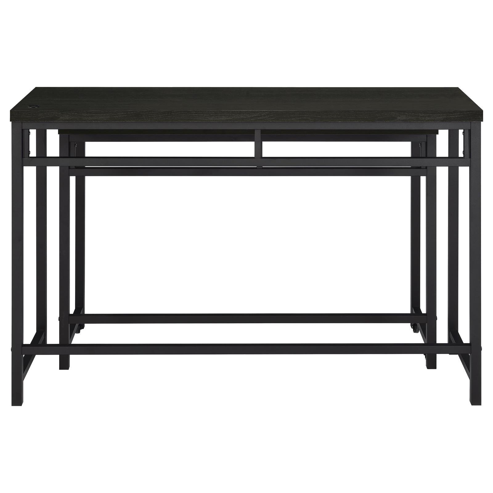 Wheels on nesting table