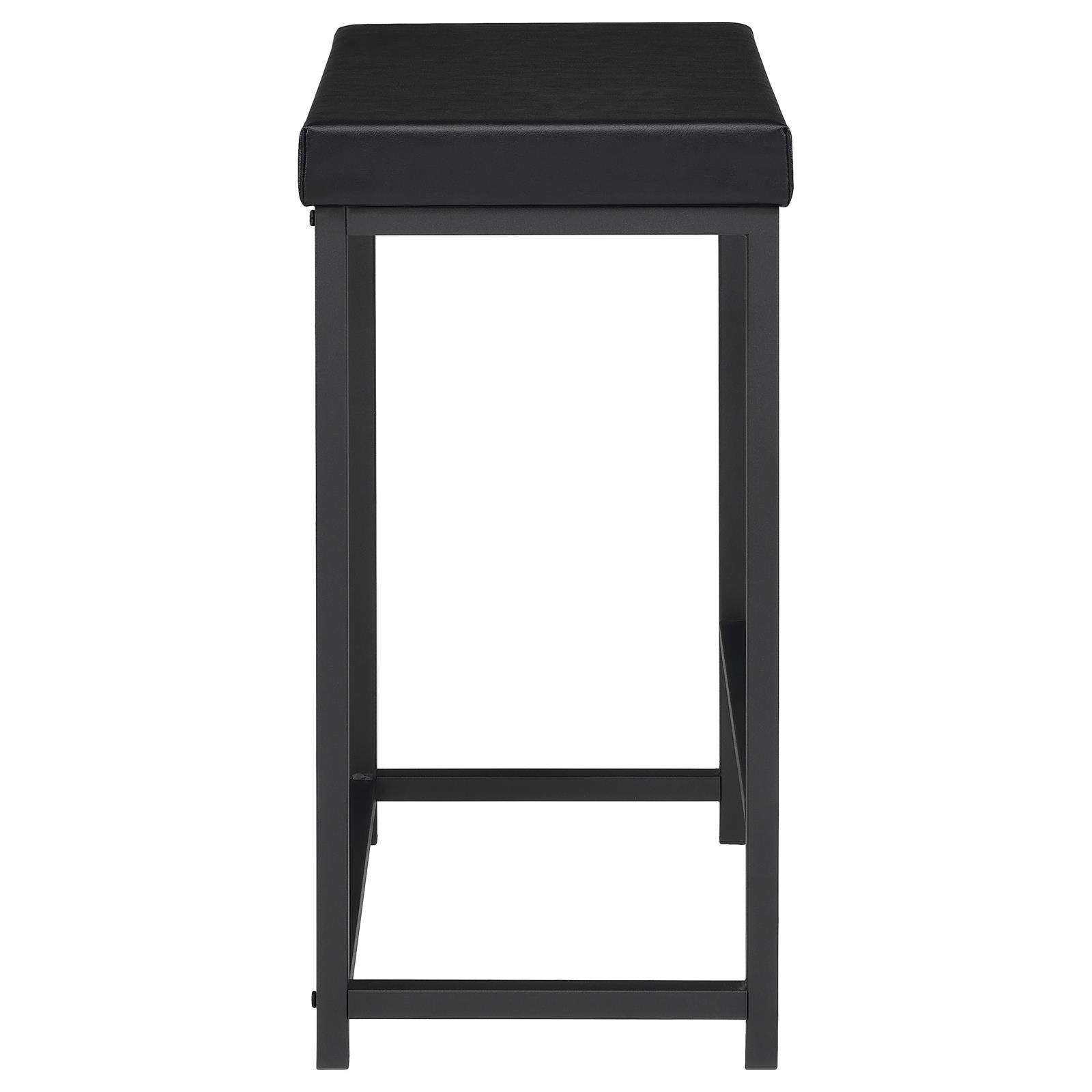 Hawes 4-Piece Black Multipurpose Counter Height Table Set front view
