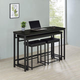 Smaller nesting table on wheels