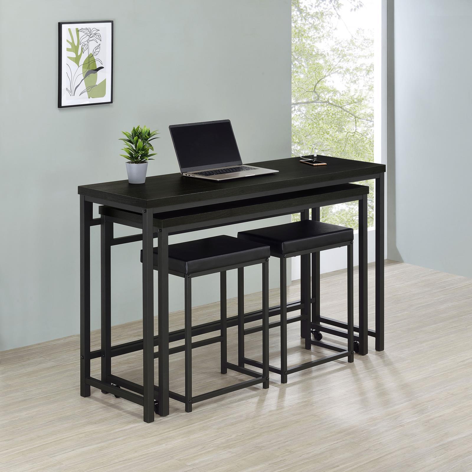 Smaller nesting table on wheels