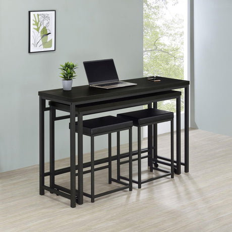Smaller nesting table on wheels