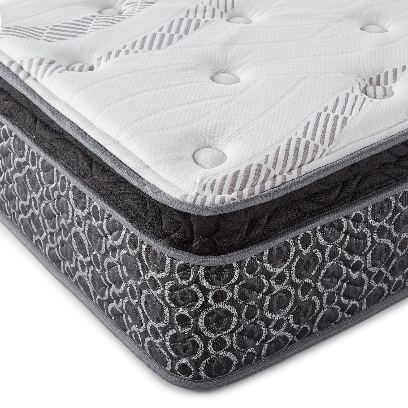 Hayes 11 inch Eastern King Pillow Top Foam Hybrid Mattress side angle