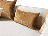 side view of Helena Ivory Velvet Sofa & Loveseat furniture