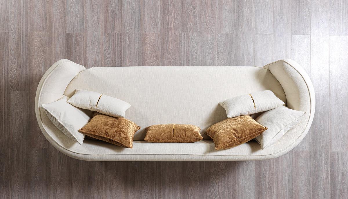 main view of Helena Ivory Velvet Sofa & Loveseat furniture