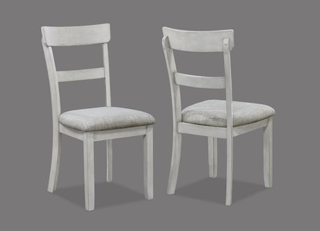 Detail of fabric upholstery on Henderson dining chair