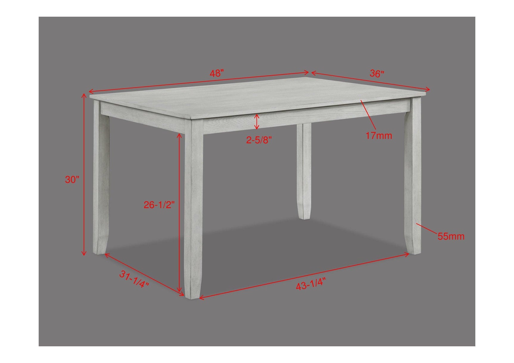 Room setting featuring Henderson driftwood solid wood dining set
