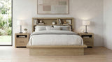 Hendricks Eastern King Bookcase Headboard Platform Bed Light Oak view 10