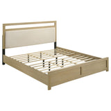 Hendricks Eastern King Panel Headboard Platform Bed Light Oak from Decor Furniture
