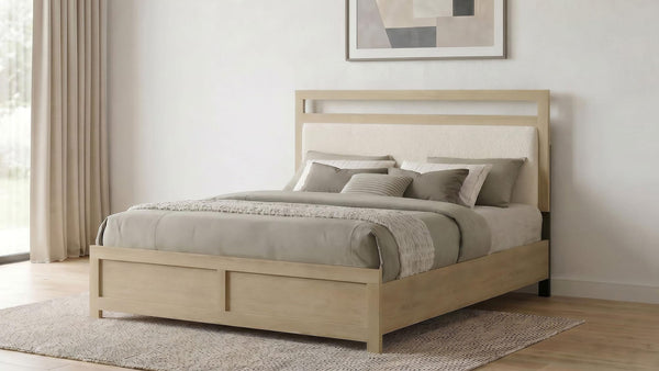 Hendricks Eastern King Panel Headboard Platform Bed Light Oak view 2